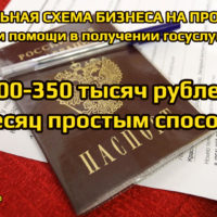 Бизнес на прописках и госуслугах. 300-350 тыс.руб. просто